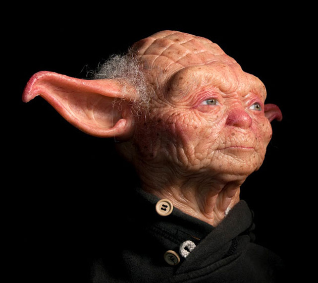 Escultura realista maestro Yoda 