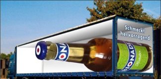 Camiones pintados con efectos ópticos Camiones pintados creativos