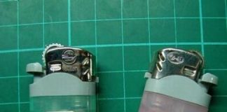 Motos miniatura hechas con partes de encendedores Motos hechas con encendedores