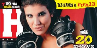 Andrea Rincón le hace el aguante a Maravilla Martínez en Revista Hombre